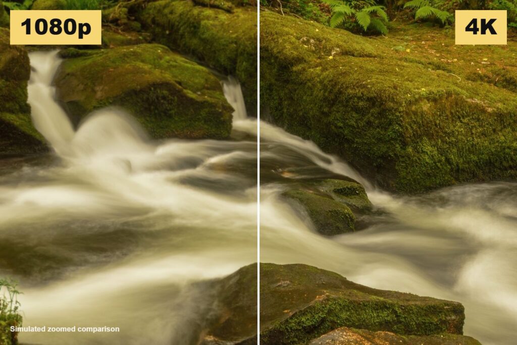 1080p vs 4K detail comparison side by side