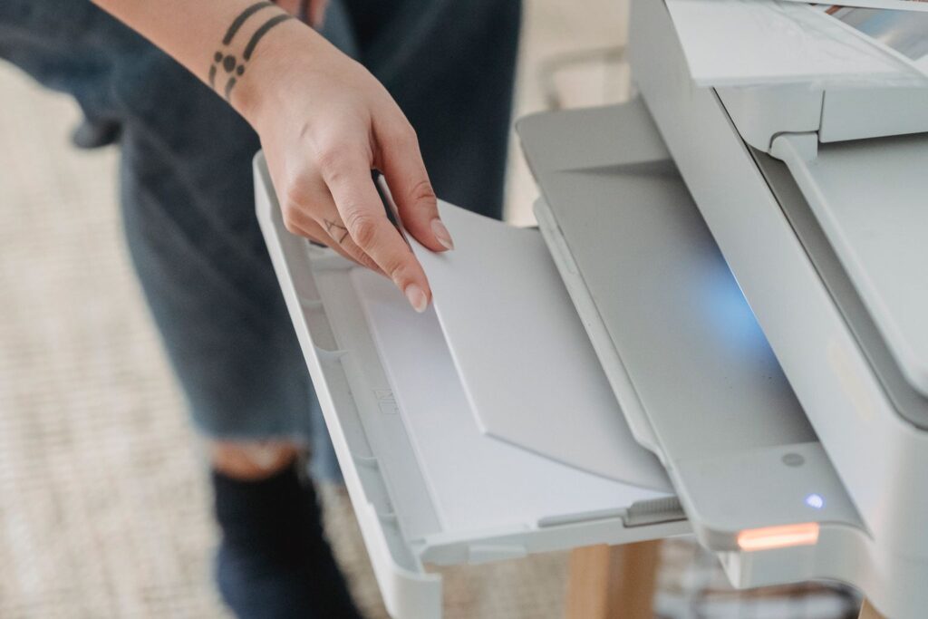 loading paper correctly to stop blank prints